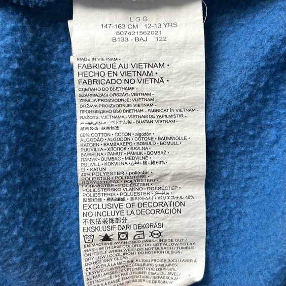 Nike Air Jordan Jumpman Pullover Sweatshirt Crew Neck Blue Green White L 12-13yr - Picture 4 of 6